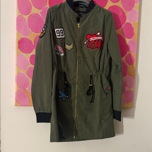 💚 NWT  Ellie & Kate Green Jacket with Patches